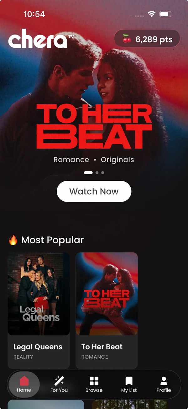 Chera TV app screen